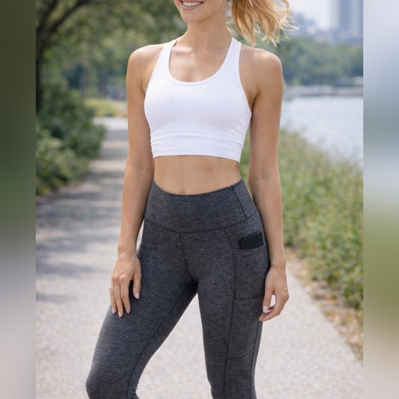 Tuff Athletics Pants - Tuff Athletics High Rise Leggings Size S Black Grey Sculpt Gym Yoga Workout